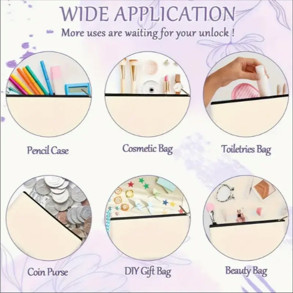 Versatile Cream Zipper Pouch - Picture 6 of 10